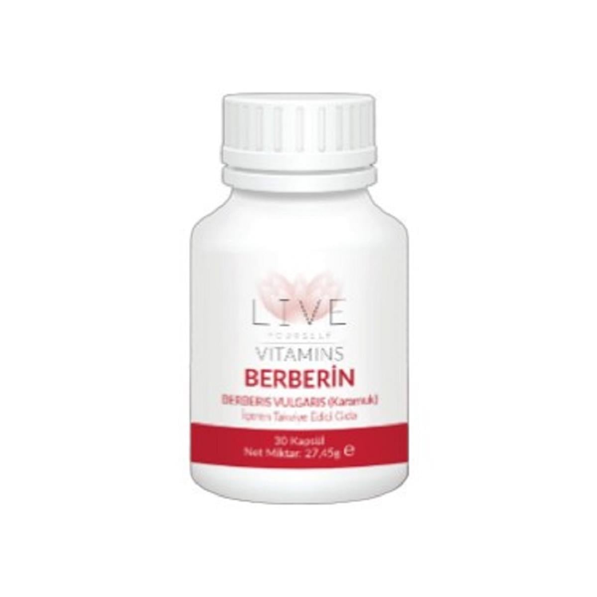 LİVE YOURSELF Live Yourself Vitamin Berberin 30 Kapsül