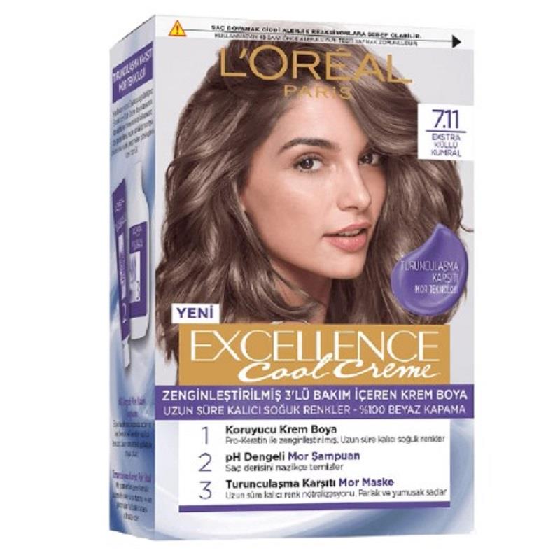 L'Oreal Paris L'Oreal Paris Excellence Saç Boyası 7/11 Küllü Kumral