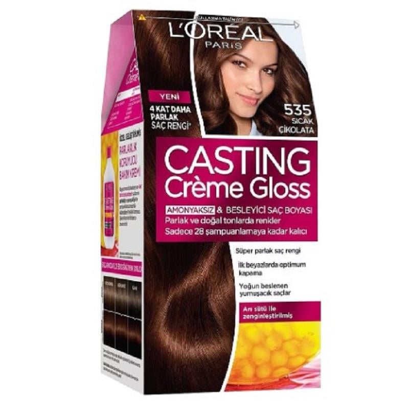 L'Oreal Paris L'Oreal Paris Loreal Casting Creme Gloss Saç Boyası - 535 Sıcak Çikolata