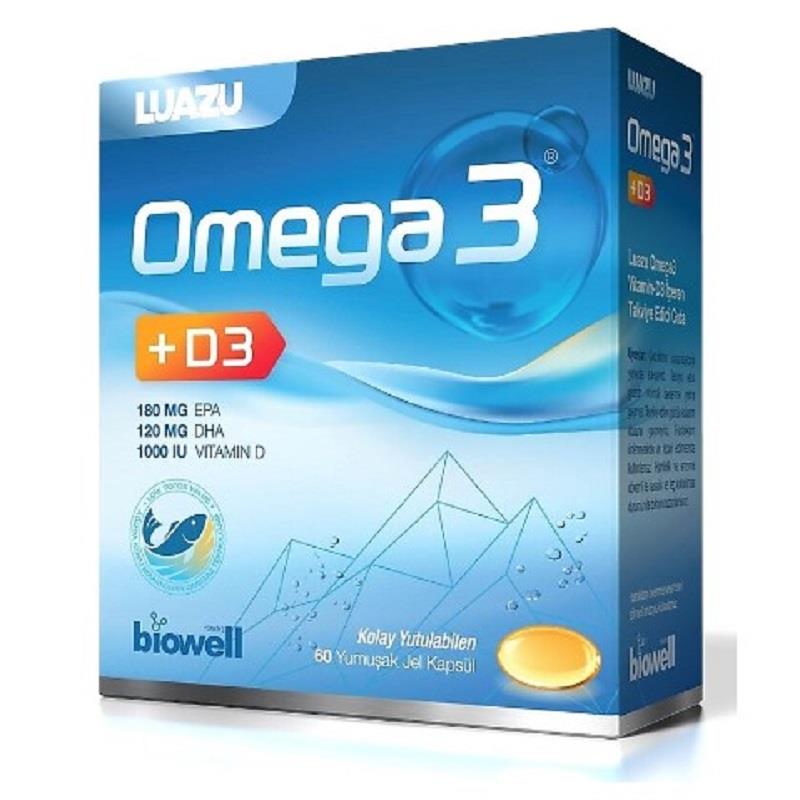 Luazu Biowell Luazu Omega-3 + D3 60 Yumuşak Jel Kapsül