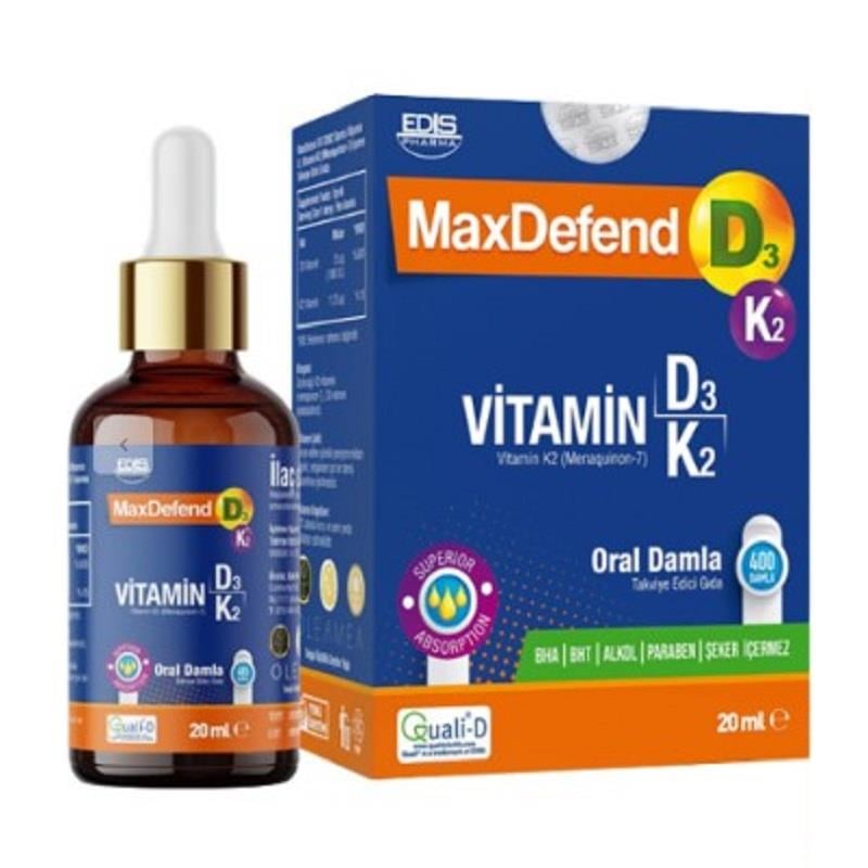 Maxdefend Maxdefend D3 K2 Oral Damla 20 ml