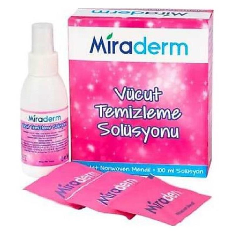 Miraderm Miraderm Vücut Temizleme Losyonu 20 Yaprak + 100 ml Solüsyon