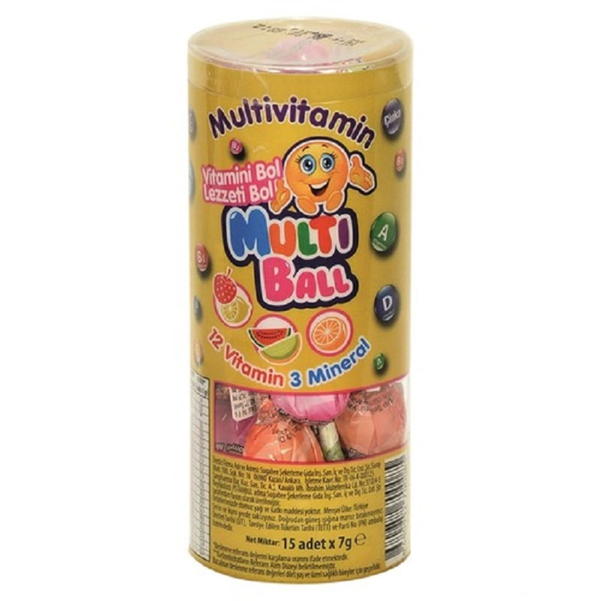 Multiball Multiball Lolipop Vitamin 15'li