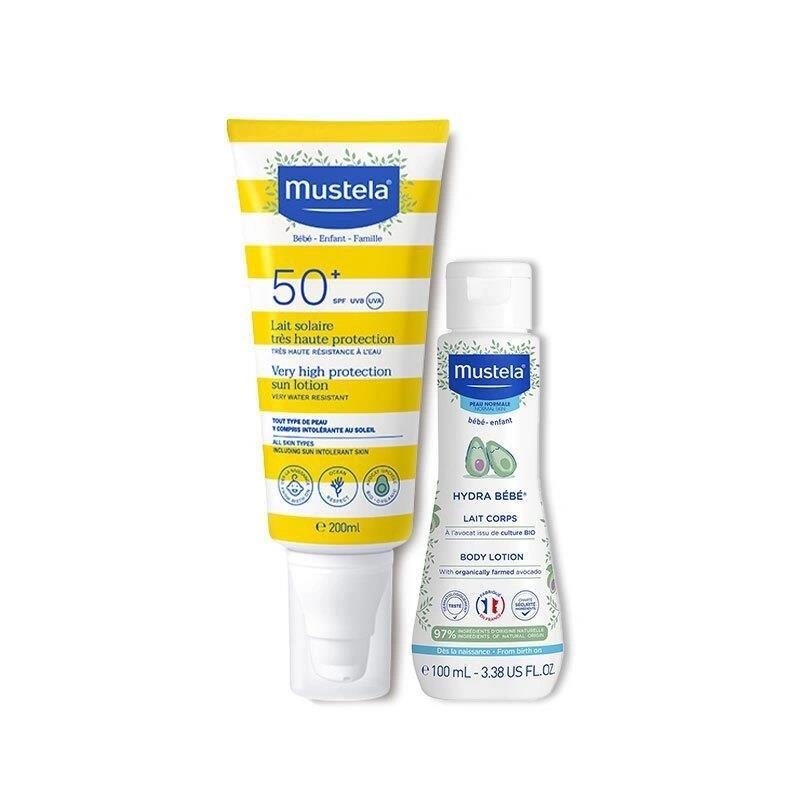 Mustela Mustela Güneş Losyonu SPF50 200 ml + Mustela Hydra Bebe 100 ml