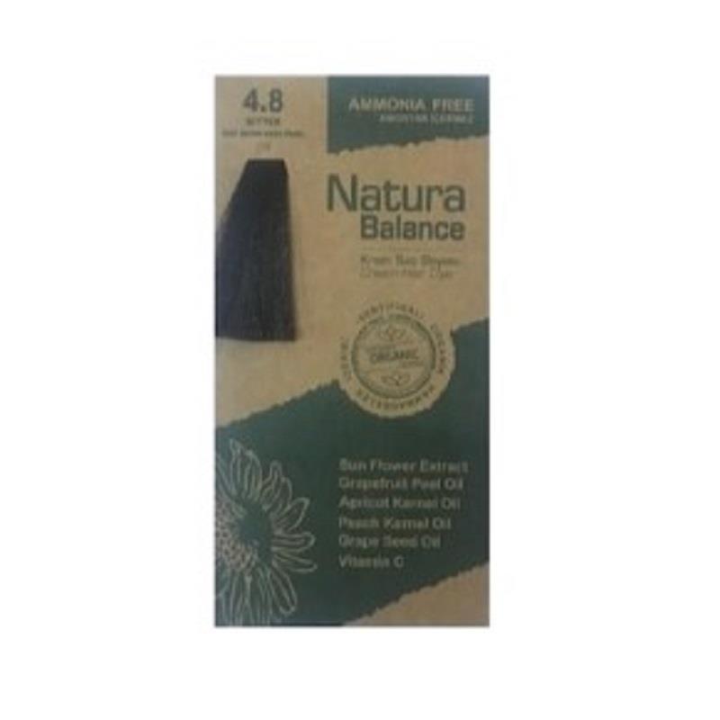 Natura Balance Natura Balance Organik Krem Saç Boyası 60 ml - 4.8 Bitter