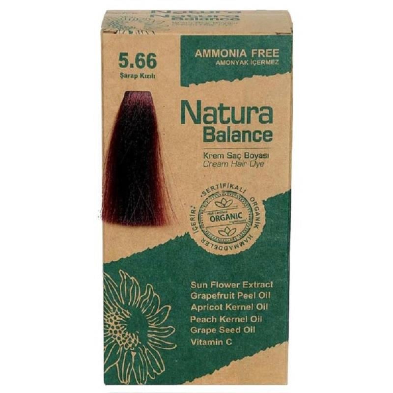 Natura Balance Natura Balance Organik Krem Saç Boyası 60 ml - 5.66 Şarap Kızılı
