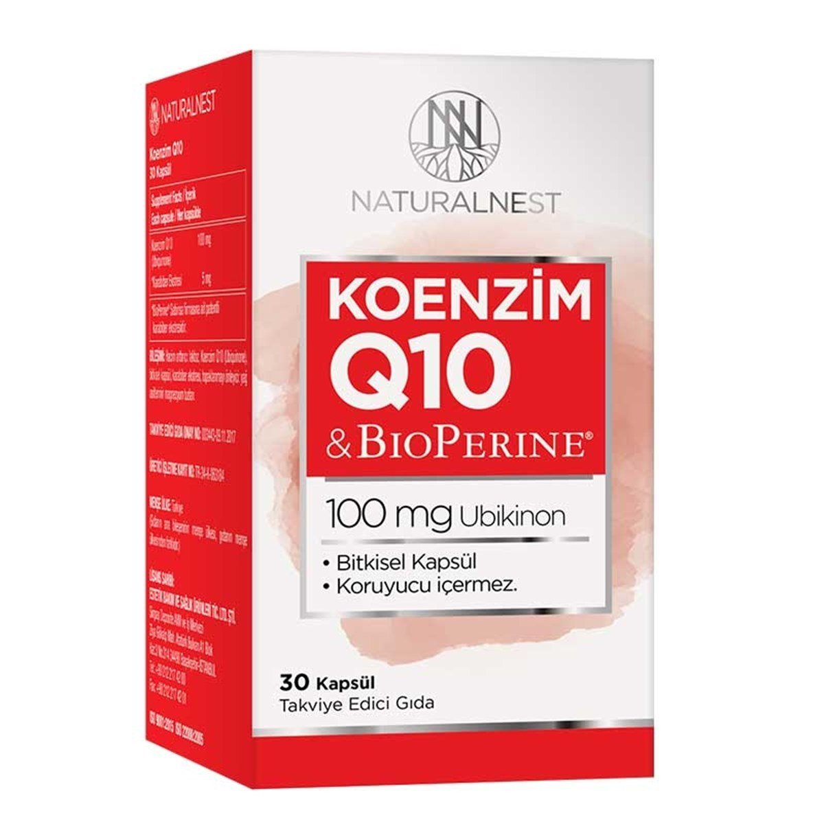 NATURAL Natural Nest Koenzim Q10 30 Kapsül