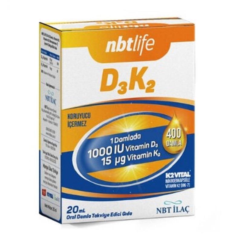 NBT Life NBT Life D3K2 1000 IU Damla 20 ml