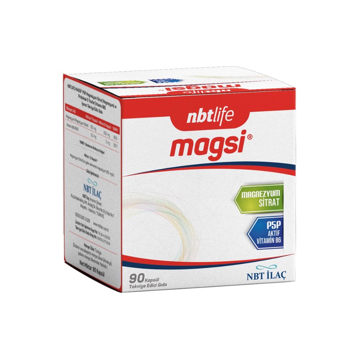 NBT LİFE NBT Life Magsi P5P Vitamin B6 90 Kapsül