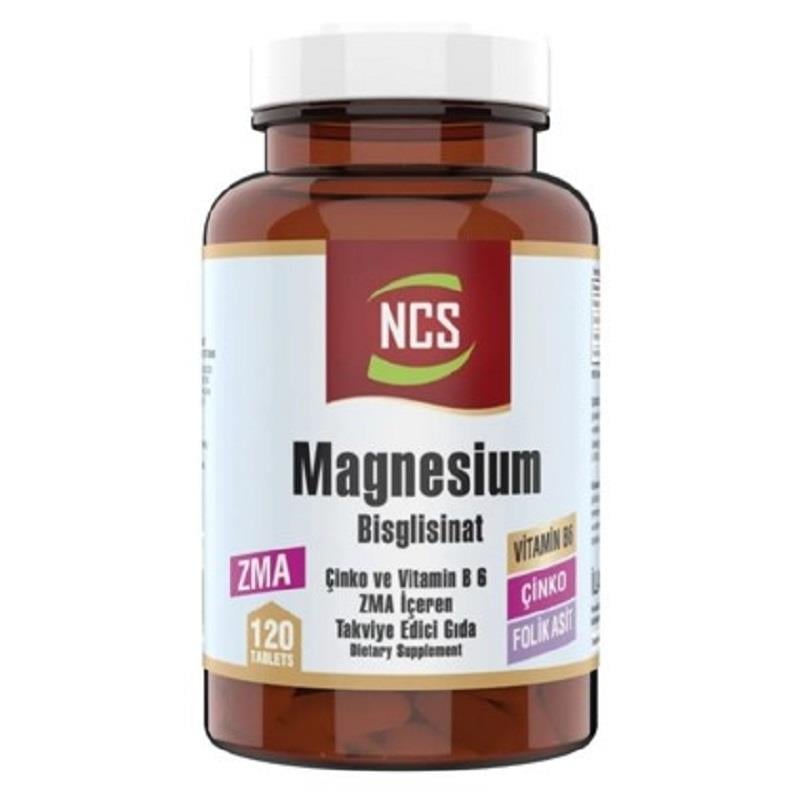 NCS NCS Magnezyum Bisglisinat Çinko B6 Folik Asit 120 Tablet
