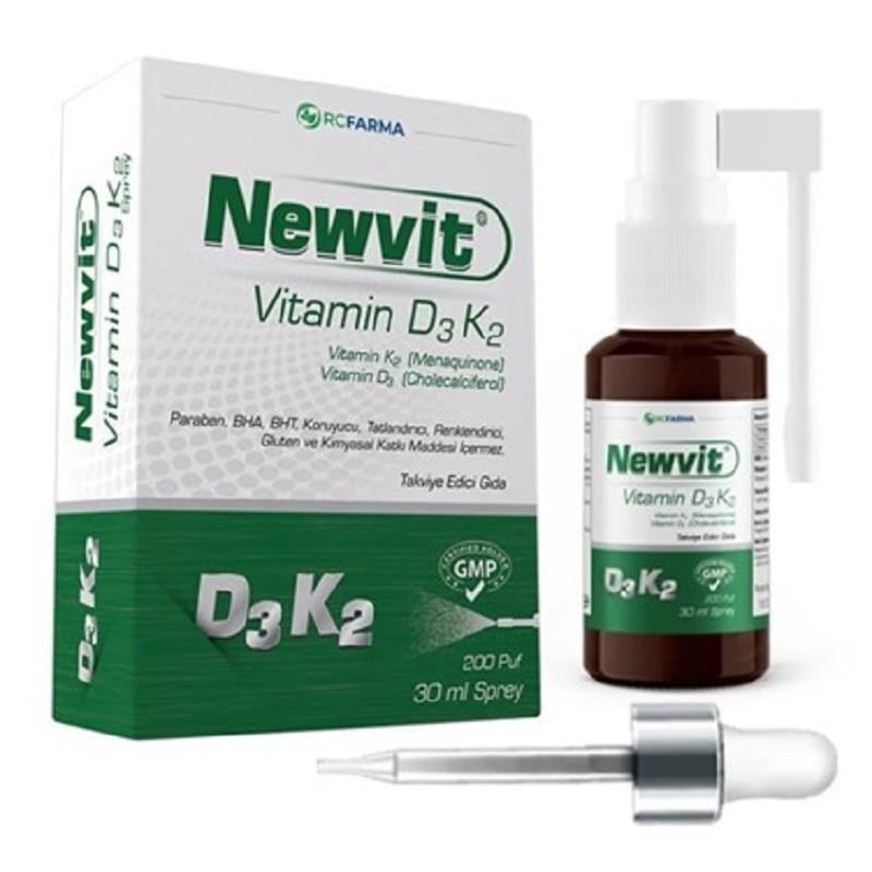 Newvit Newvit Vitamin D3K2 Sprey 30 ml