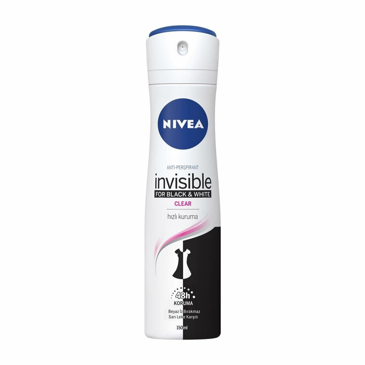 NIVEA Invisible Black and White Clear Kadın Deodorant 150 ml