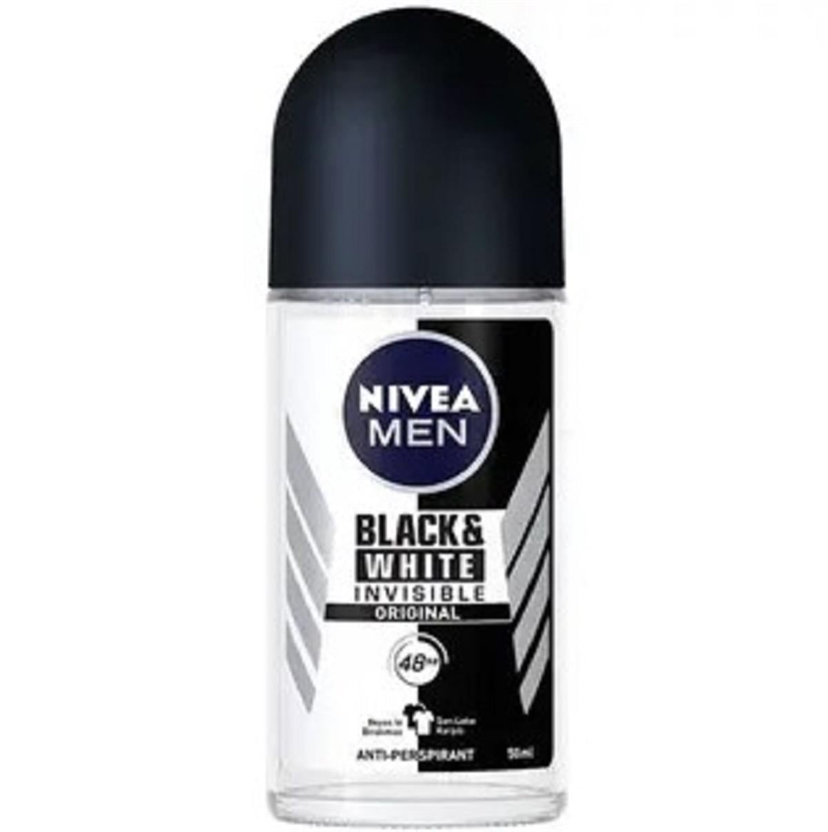 NİVEA Nivea Black & White Invisible Roll-On For Men Original 50 ml