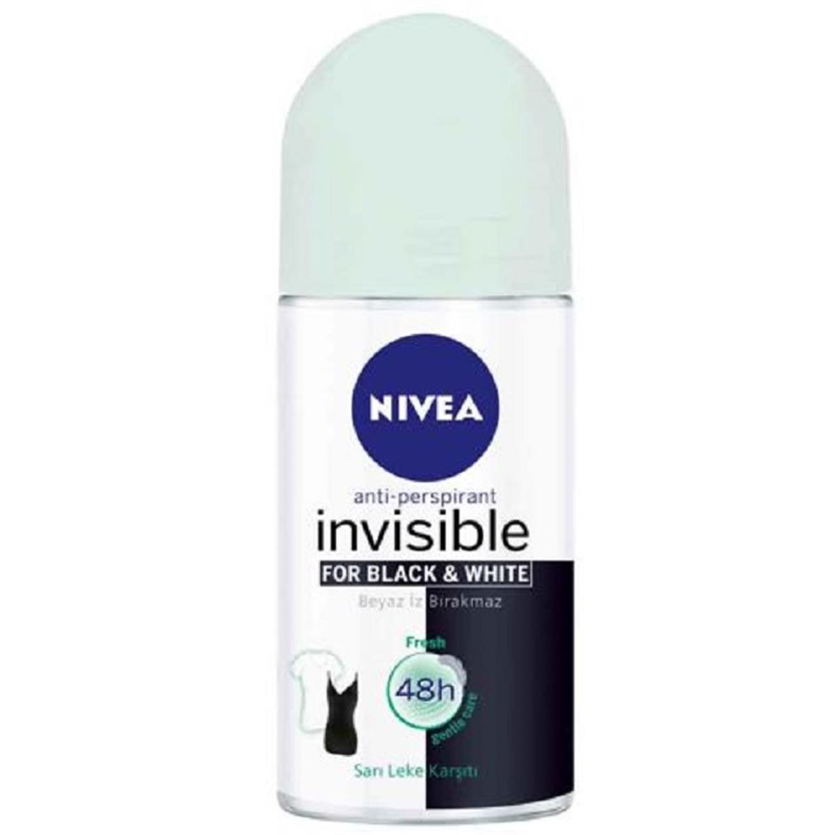 NİVEA Nivea Invisible For Black & White Roll- On Kadın Fresh 50 ml