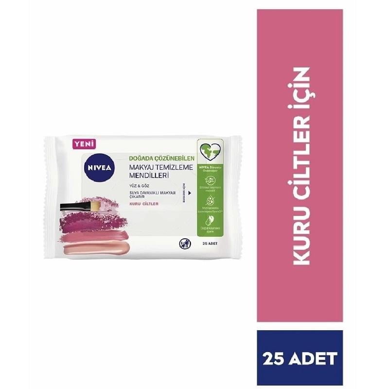 Nivea Nivea Makyaj Temizleme Mendili 3in1 Kuru Ciltler 25 Yaprak