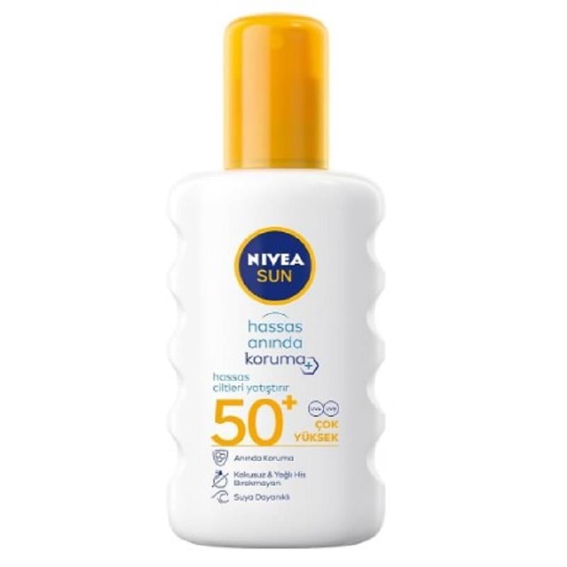 Nivea Nivea Sun Hassas Anında Koruma Güneş Koruyucu Sprey SPF50 200 ml