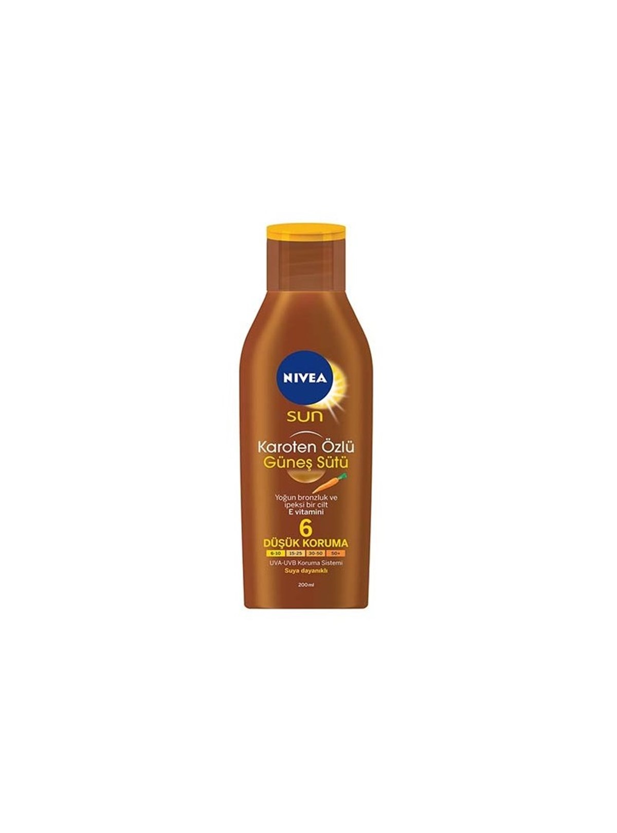 Nivea Nivea Sun Karoten İçeren Güneş Sütü SPF6 200 ml