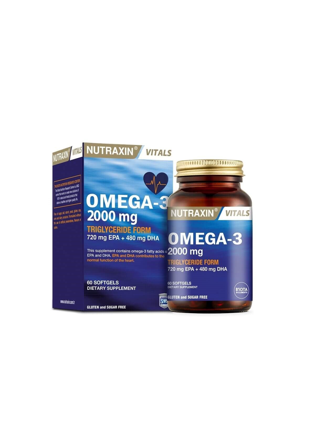 Nutraxin Nutraxin Omega-3 2000 mg 60 Kapsül