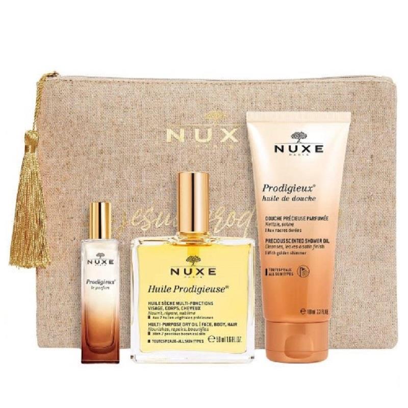 Nuxe Nuxe Prodigieus Klasik Bakım Seti - Kuru Yağ + Duş Yağı + Parfüm
