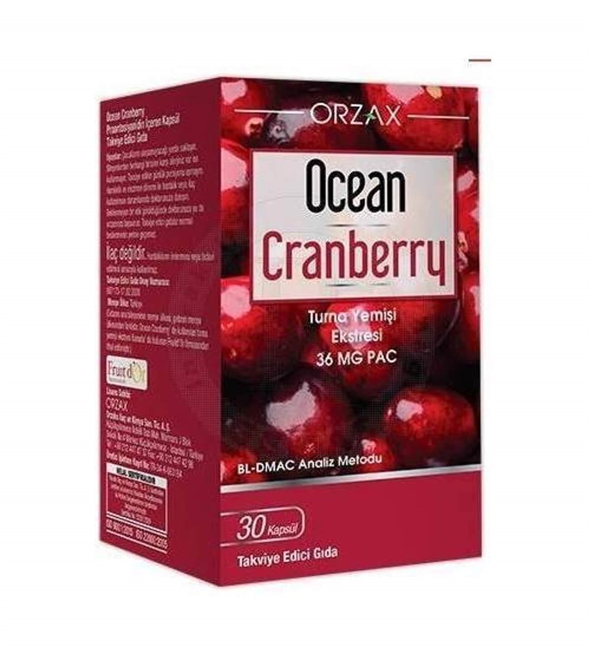 Ocean Ocean Cranberry Turna Yemişi Ekstresi 36 mg Pac 30 Kapsül