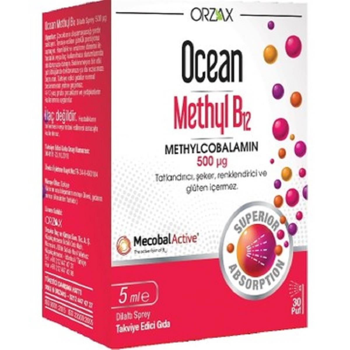 OCEAN Ocean Methyl B12 Sprey 500 mcg 5 ml