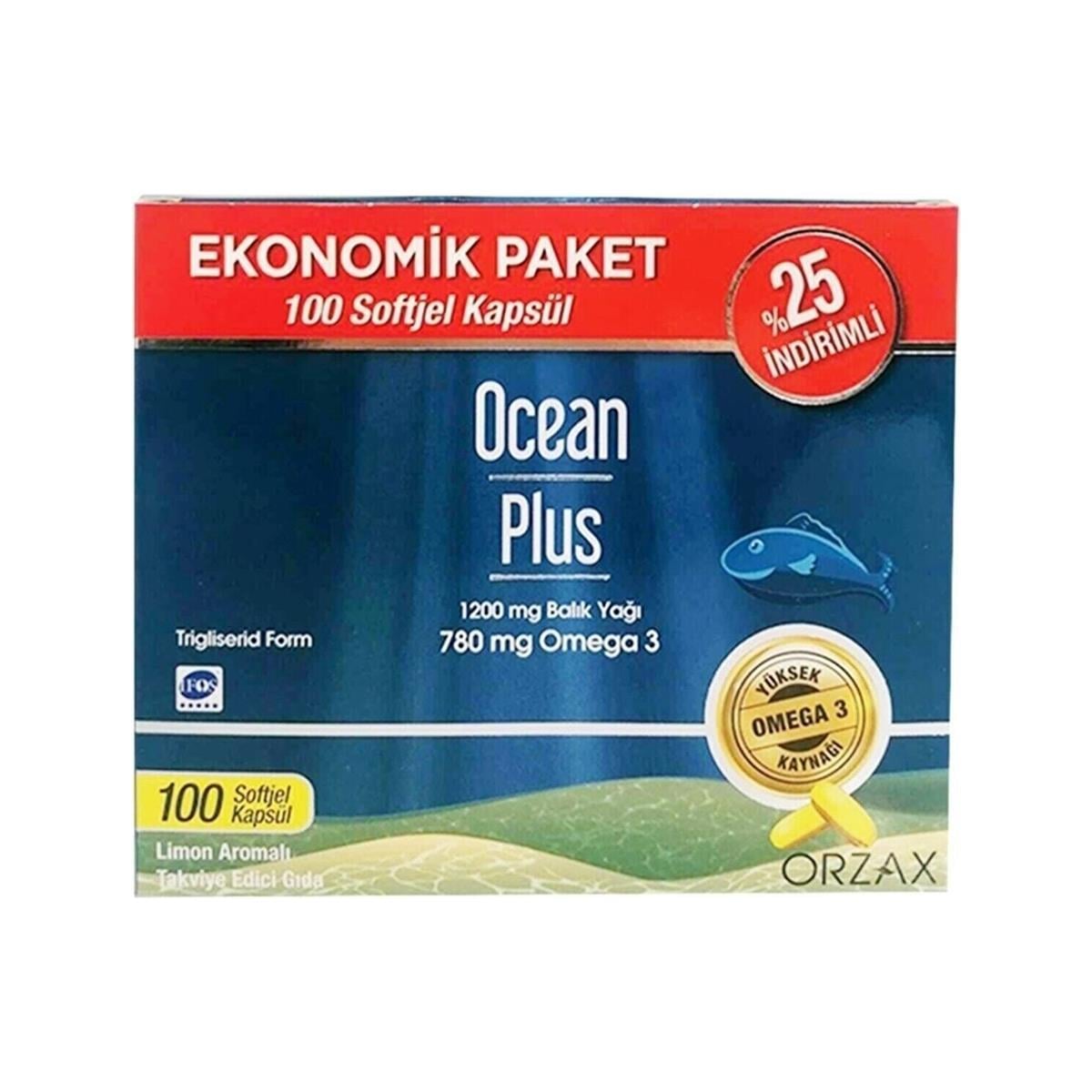 OCEAN Ocean Plus 1200 mg 100 Softjel - %25 İndirimli