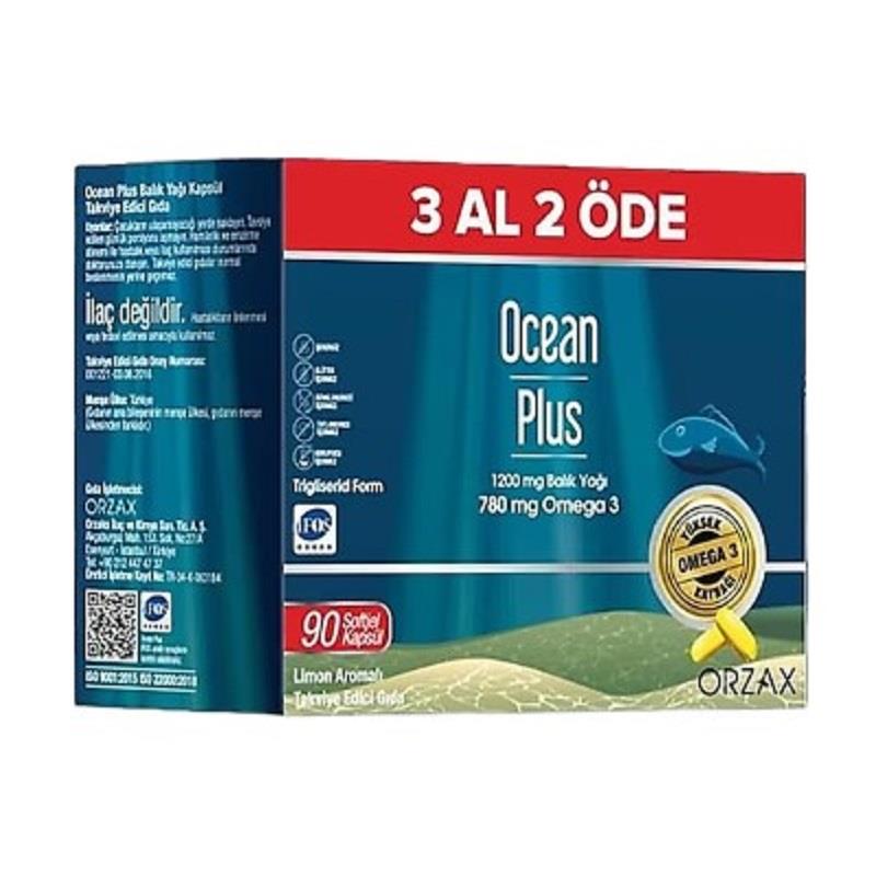 Ocean Ocean Plus Omega 1200 mg 90 Kapsül - 3 Al 2 Öde