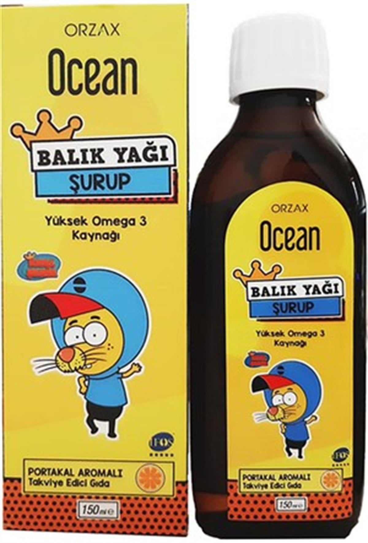 Ocean Portakal Aromalı Balık Yağı Şurubu 150 ml 01/2021