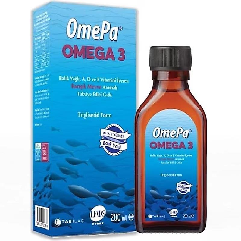 Omepa Omepa Omega-3 Doğal Portakal Aromalı Şurup 200 ml