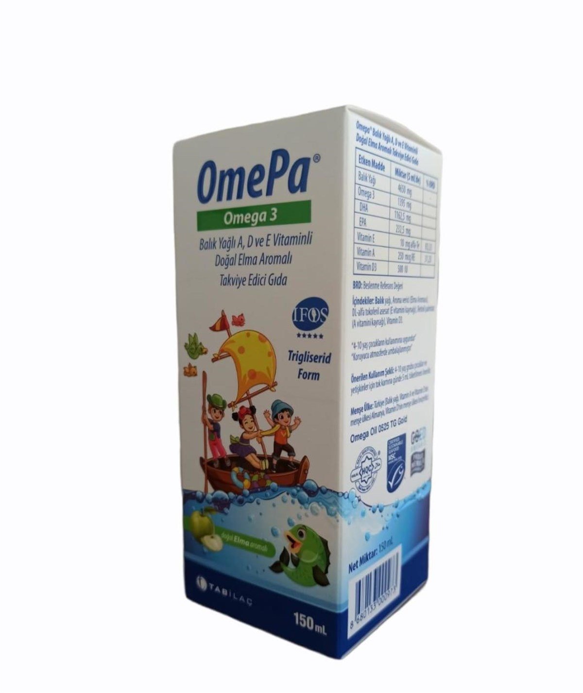OMEPA Omepa Omega 3 Elma Aromalı Şurup 150 ml