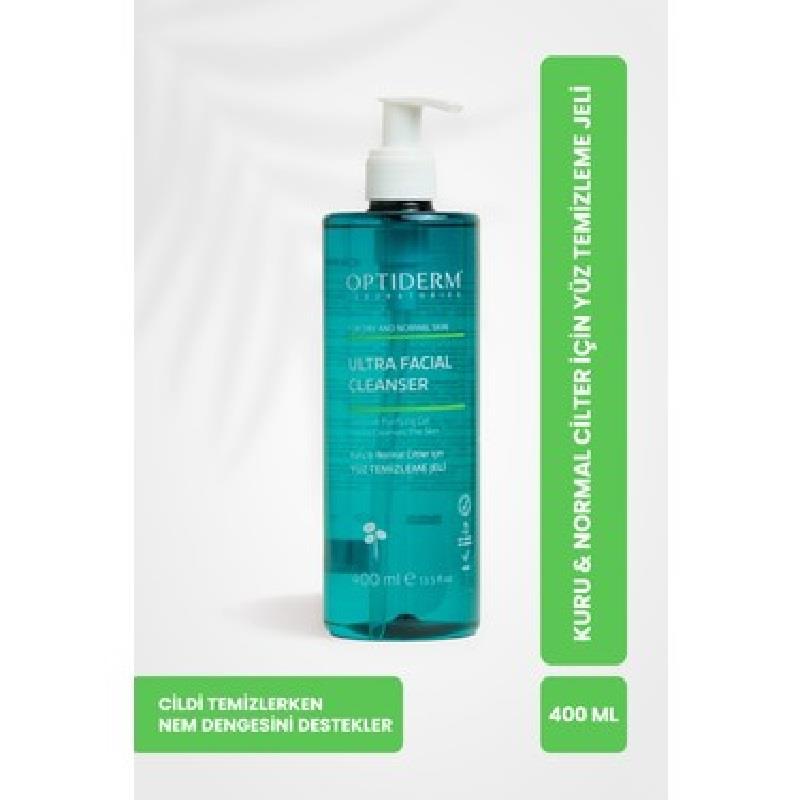 Optiderm Optiderm Cilt Temizleme Jeli Kuru ve Normal Ciltler İçin Yüz Temizleme Jeli 400 ml