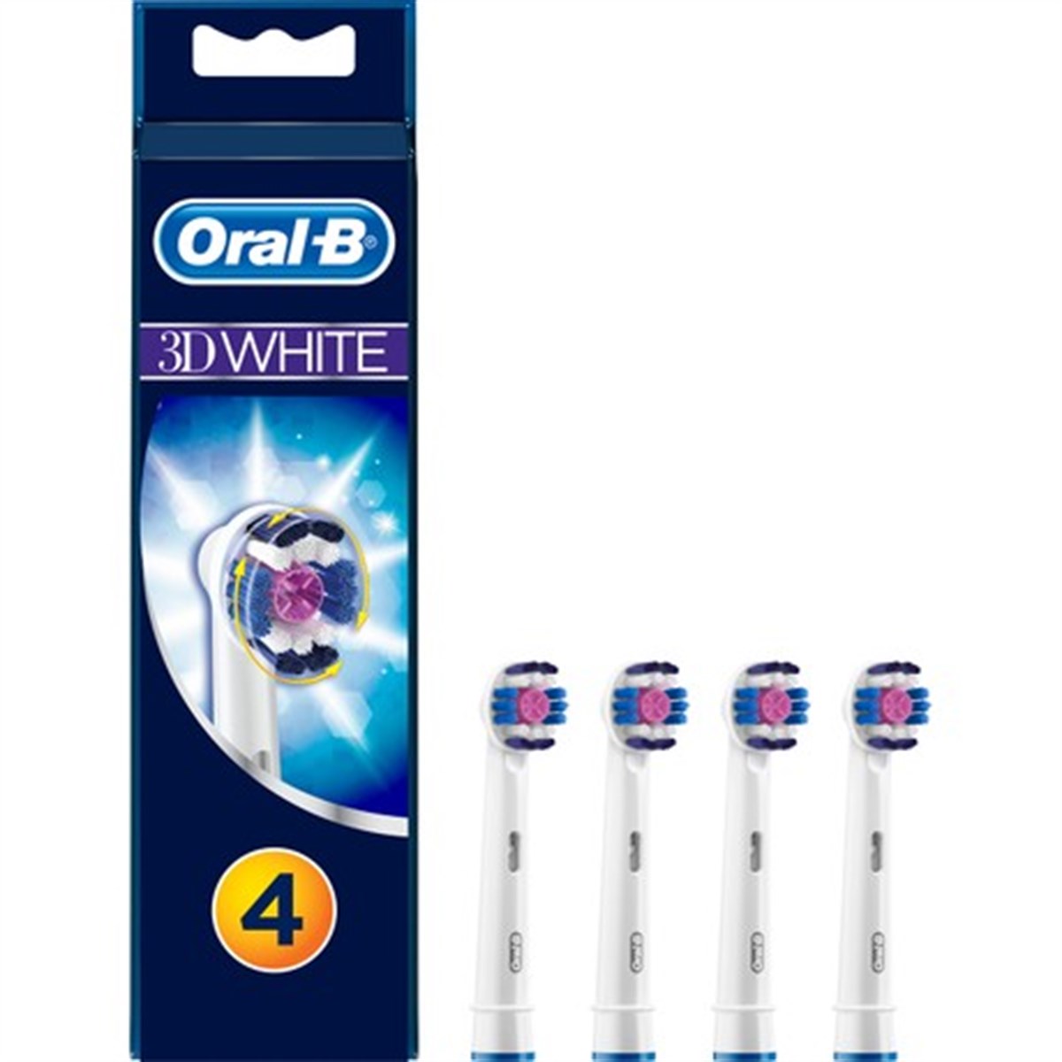 Oral-B 3D White 4'lü Diş Fırçası Yedek Başlığı