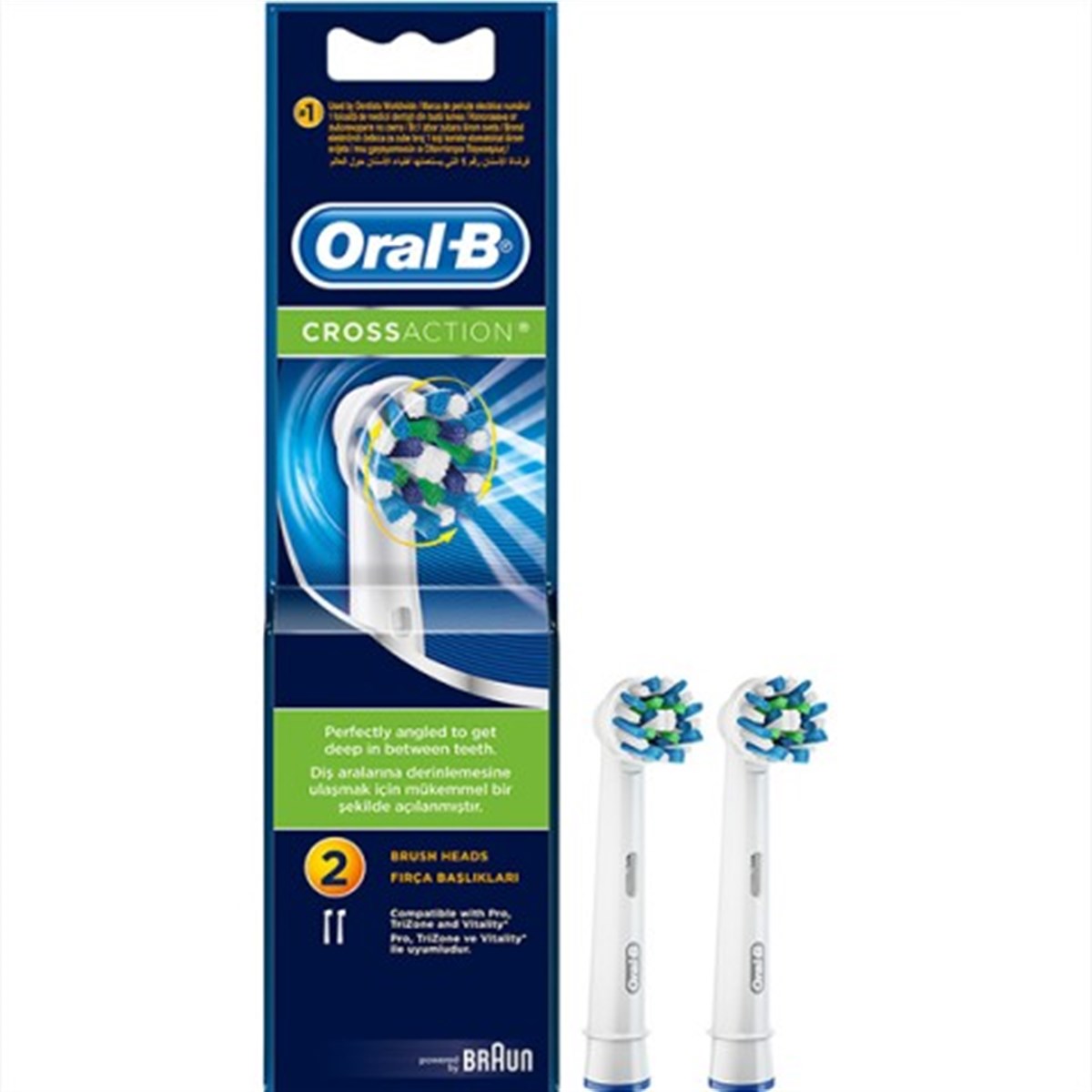 Oral-B Cross Action 2'lü Diş Fırçası Yedek Başlığı