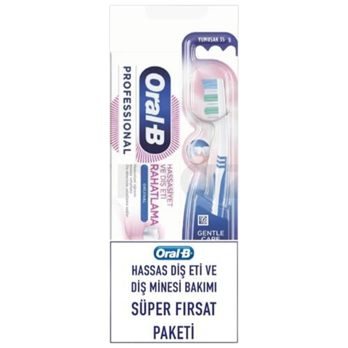 oral-b Oral-B Hassasiyet Diş Eti ve Rahatlama Diş Macunu 50 ml + Gentle Care Diş Fırçası Hediyeli