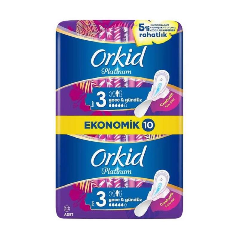 Orkid Orkid Platinum Gece Gündüz Hijyenik Ped No: 3 10'lu