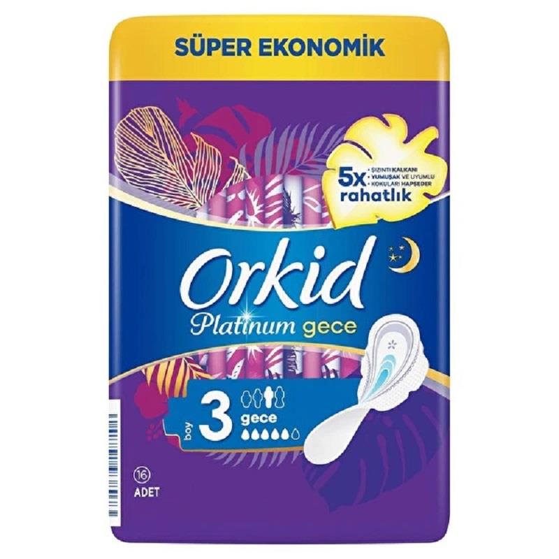Orkid Orkid Platinum Hijyenik Ped Gece 16'lı