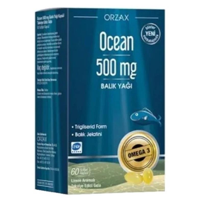 Orzax Ocean Ocean Omega 3 Balık Yağı 500 mg 60 Kapsül