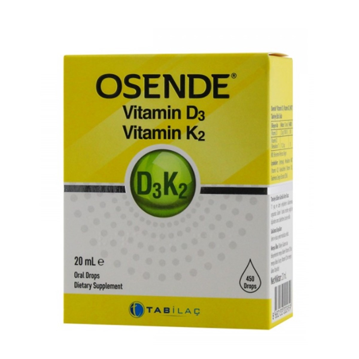OSENDE Osende Vitamin D3 K2 Damla 20 ml