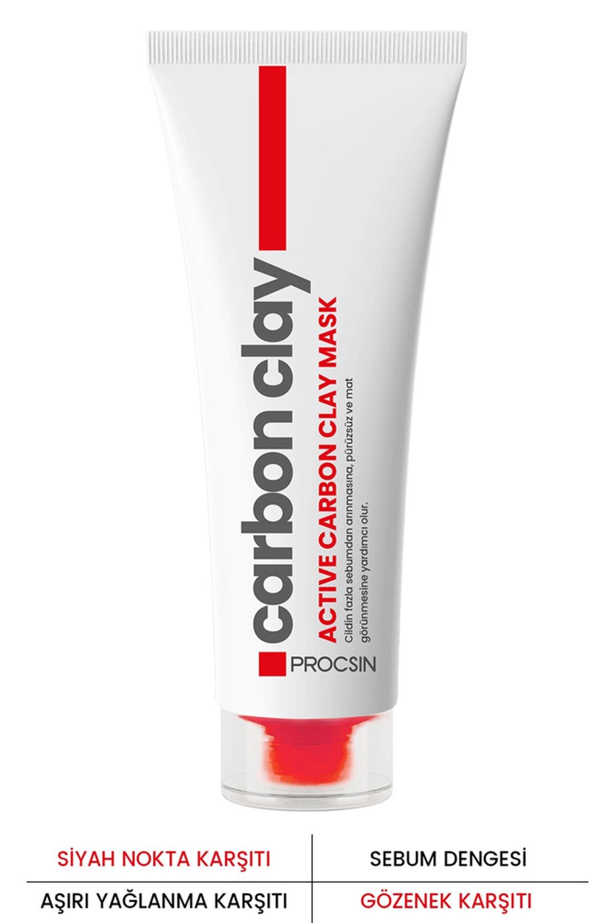 Procsin Procsin Aktif Karbonlu Siyah Nokta Karşıtı Kil Maskesi Carbon Clay 50 ml
