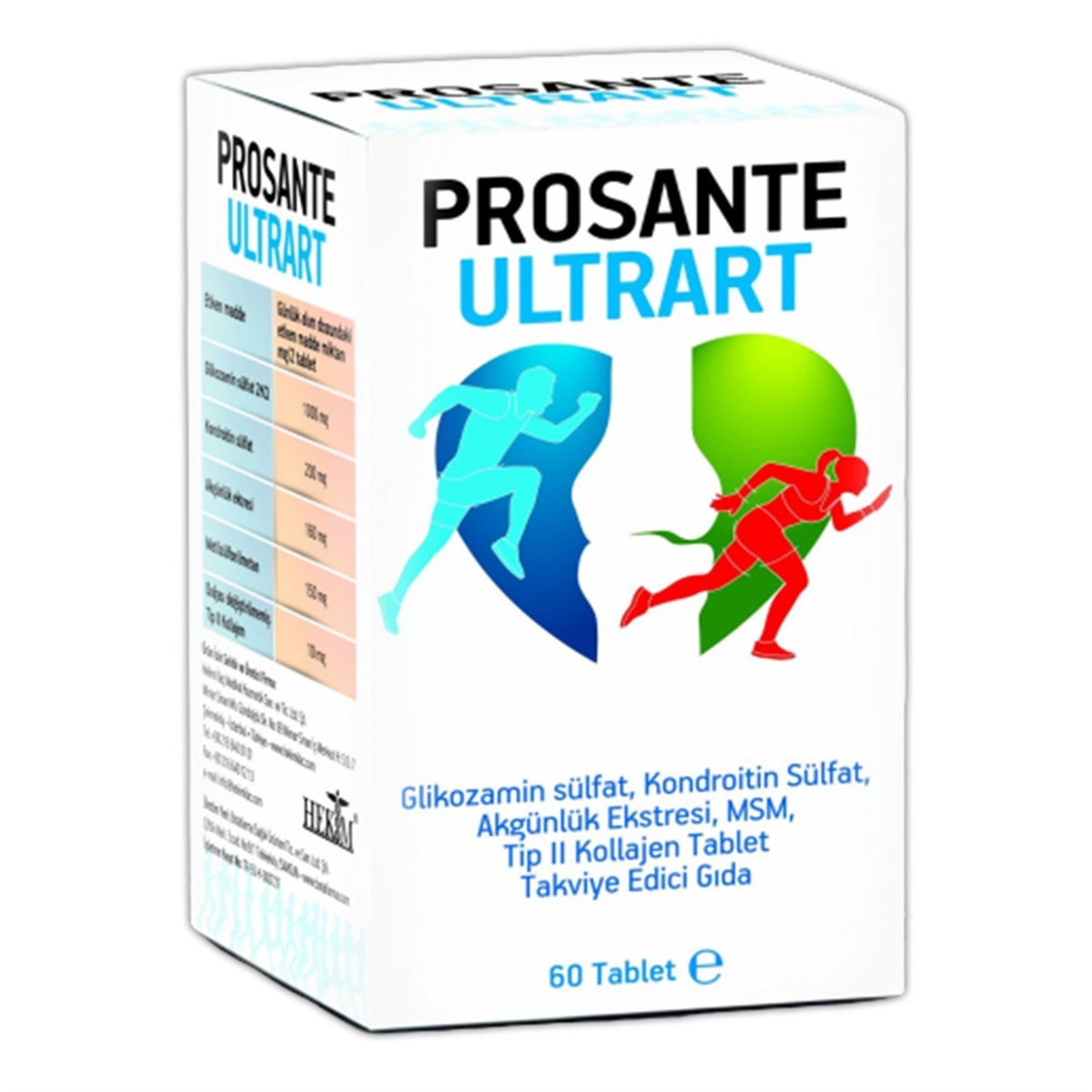 PROSANTE Prosante Ultrart Glukozamin Kondroitin MSM Tip-2 Kollajen 60 Tablet