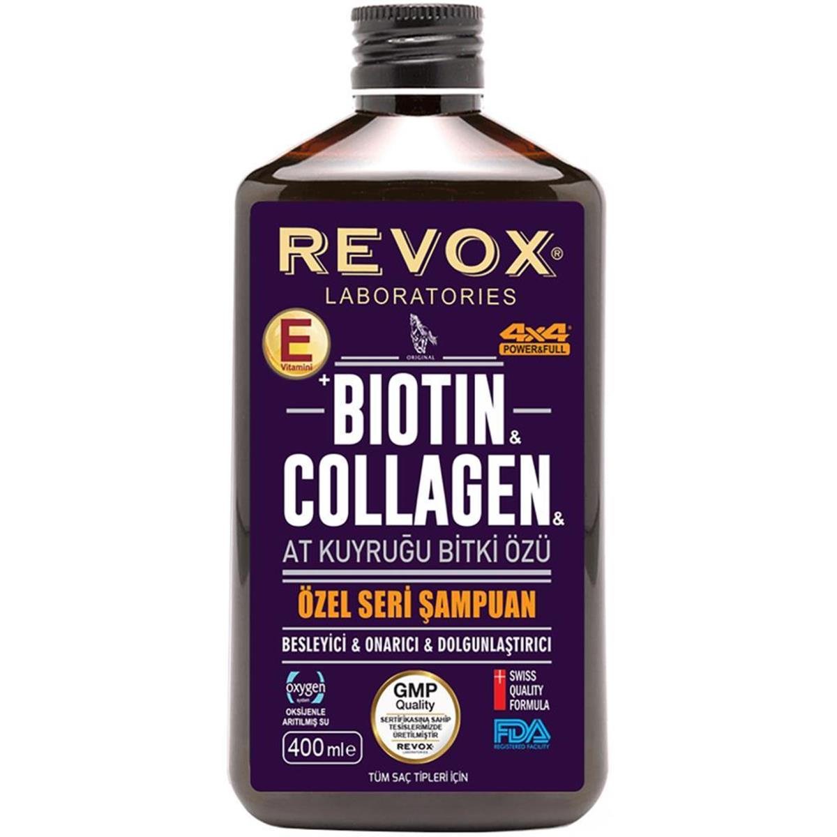 Revox Revox Biotin & Collagen & At Kuyruğu Bitki Özlü Şampuan 360 ml