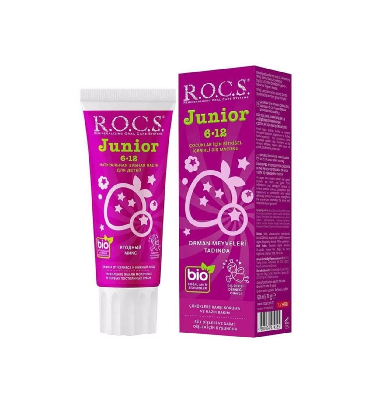 Rocs Rocs Junior 6-12 Orman Meyveli Özlü Diş Macunu 74 gr