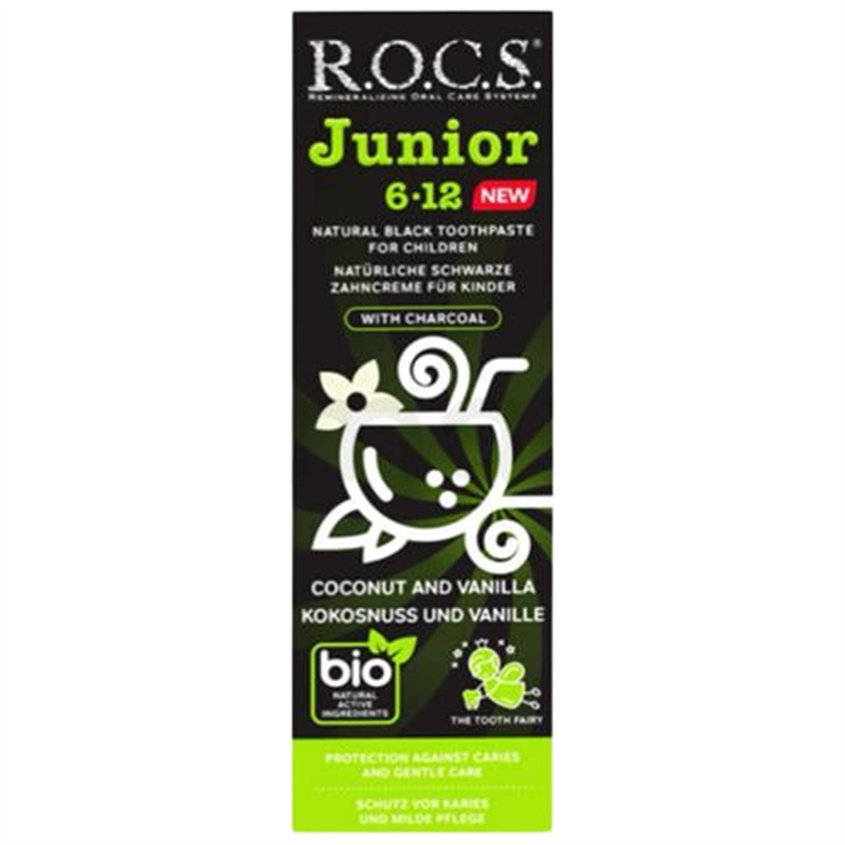 Rocs Rocs Junior 6 12 Yaş Hindistan Cevizi Vanilya Tadında Florürsüz Diş Macunu 74 gr