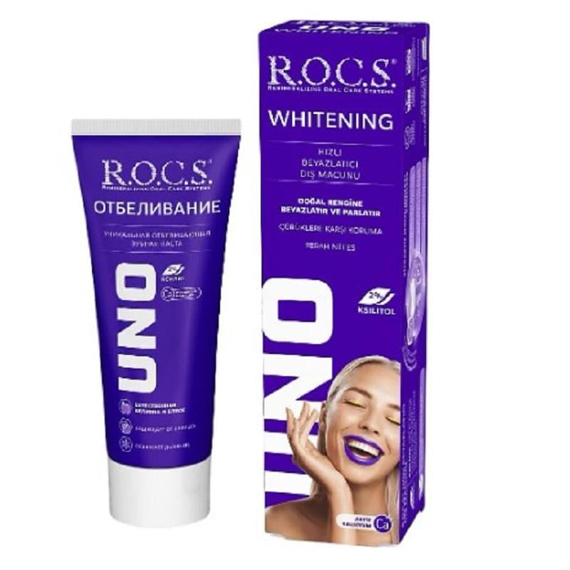 Rocs Rocs Uno Hızlı Beyazlatıcı Diş Macunu 74 gr