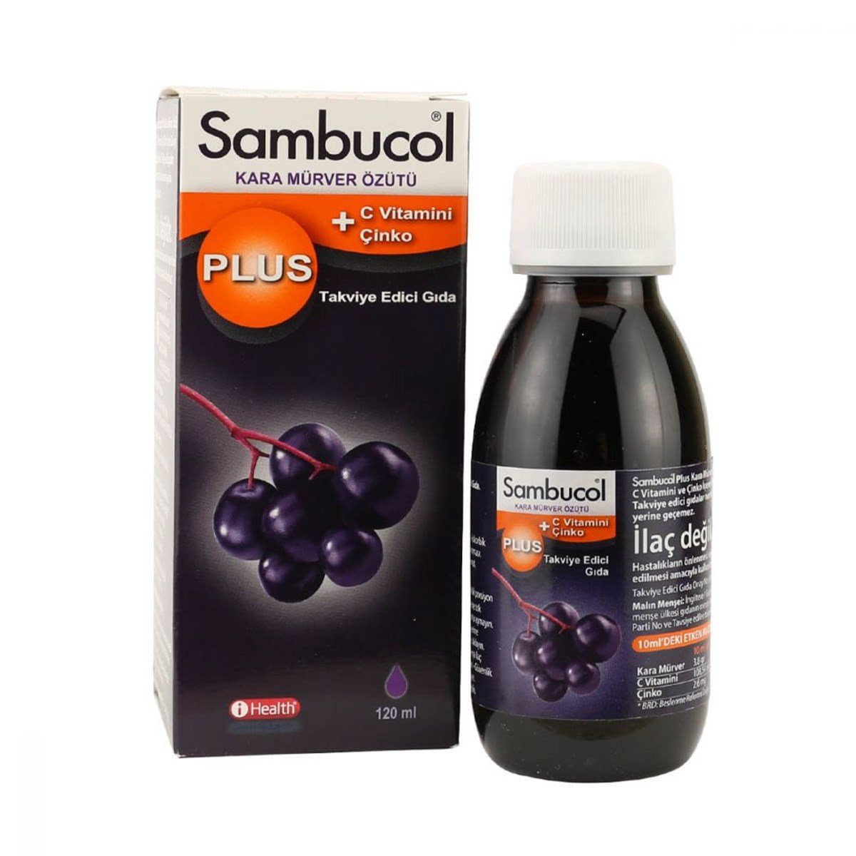 SAMBUCOL Sambucol Plus Şekersiz Takviye Edici Gıda 120 ml
