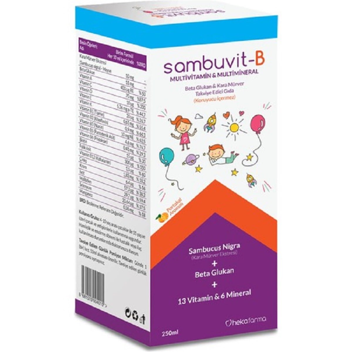 Sambuvit Sambuvit-B Multivitamin & Multimineral Şurup 250 ml