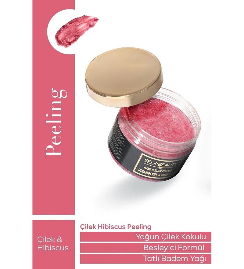 Selin Selin Beauty Çilek Hibiscus El ve Vücut Peeling 250 ml