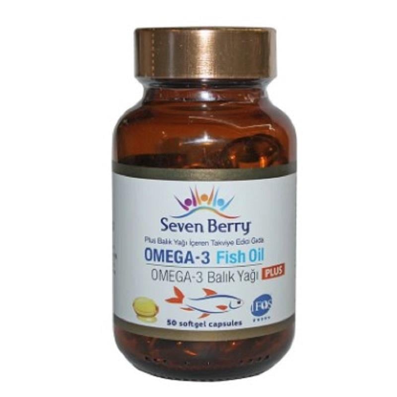 Seven Berry Seven Berry Omega 3 Fish Oil Balık Yağı Plus Softgel Kapsül 50'li