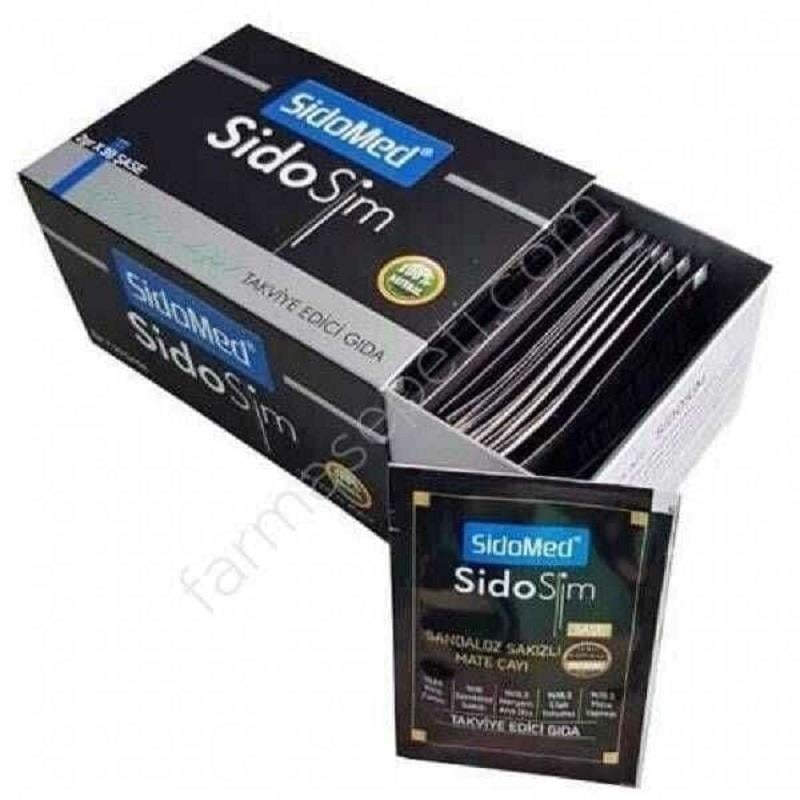 Sidomed Sidomed Sidosim Sandaloz Sakızlı Mate Çayı Takviye Edici Gıda 30 Saşe
