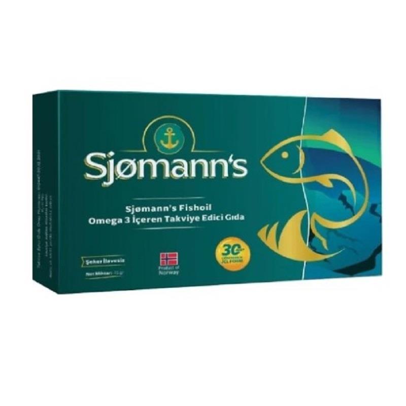 Sjomann's Sjomann's Fishoil Omega-3 Çiğnenebilir Jel 30 Tablet